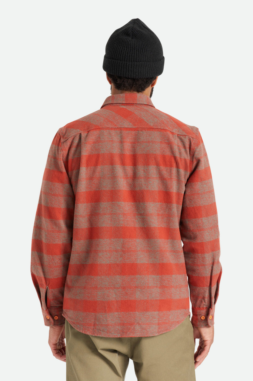 Tops De Franela Brixton Bowery Heavy Weight L/S Hombre Rojos | QZSWVJ302