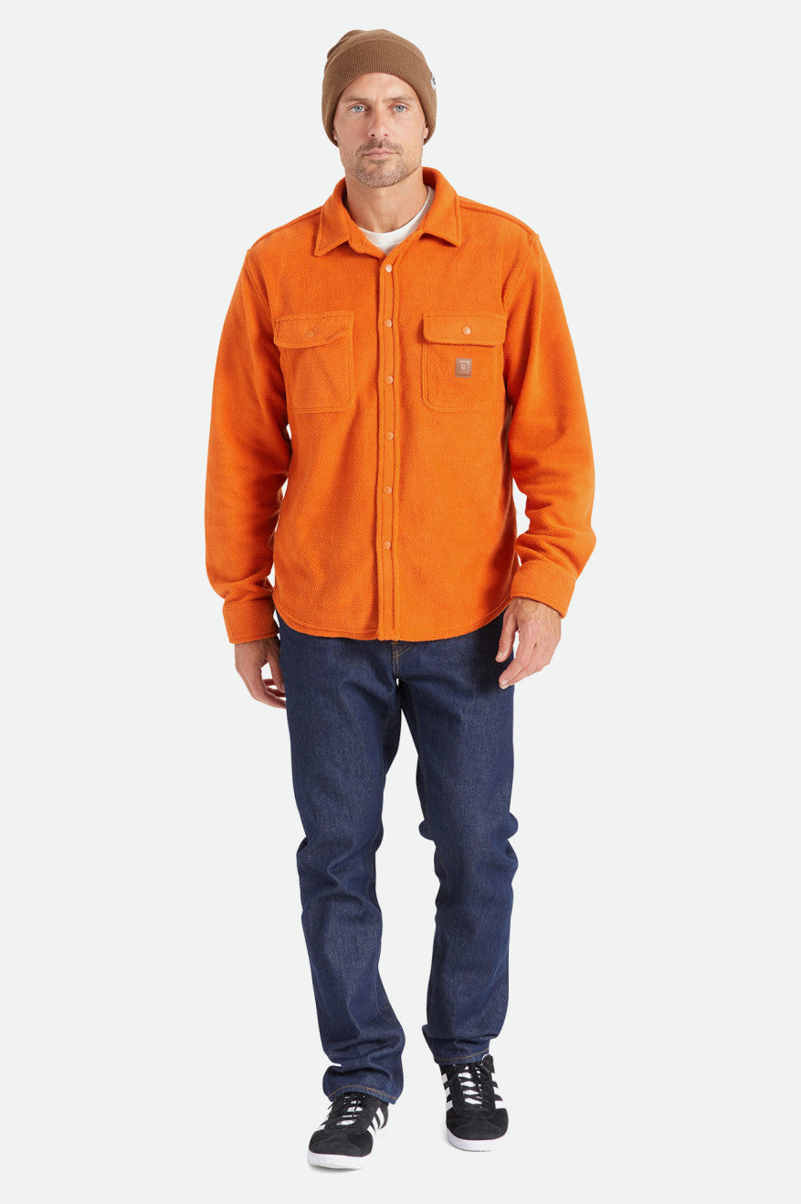 Tops De Franela Brixton Bowery L/S Arctic Stretch Fleece Hombre Naranjas | IPVJUX783