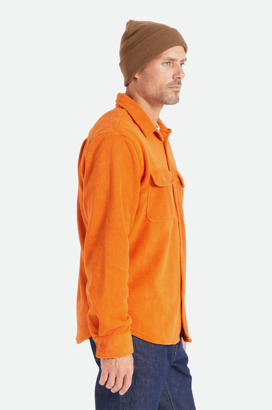 Tops De Franela Brixton Bowery L/S Arctic Stretch Fleece Hombre Naranjas | IPVJUX783