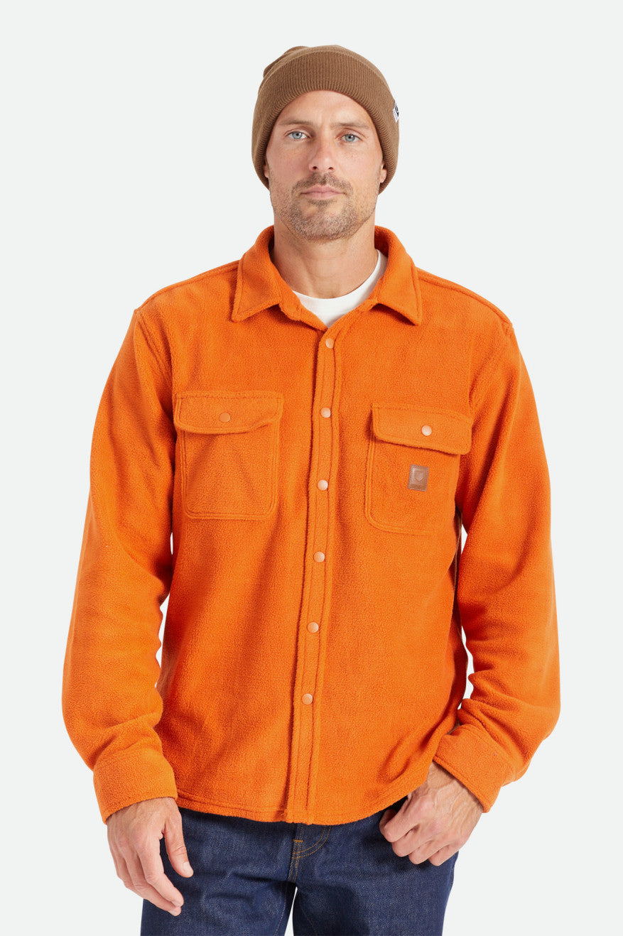 Tops De Franela Brixton Bowery L/S Arctic Stretch Fleece Hombre Naranjas | IPVJUX783