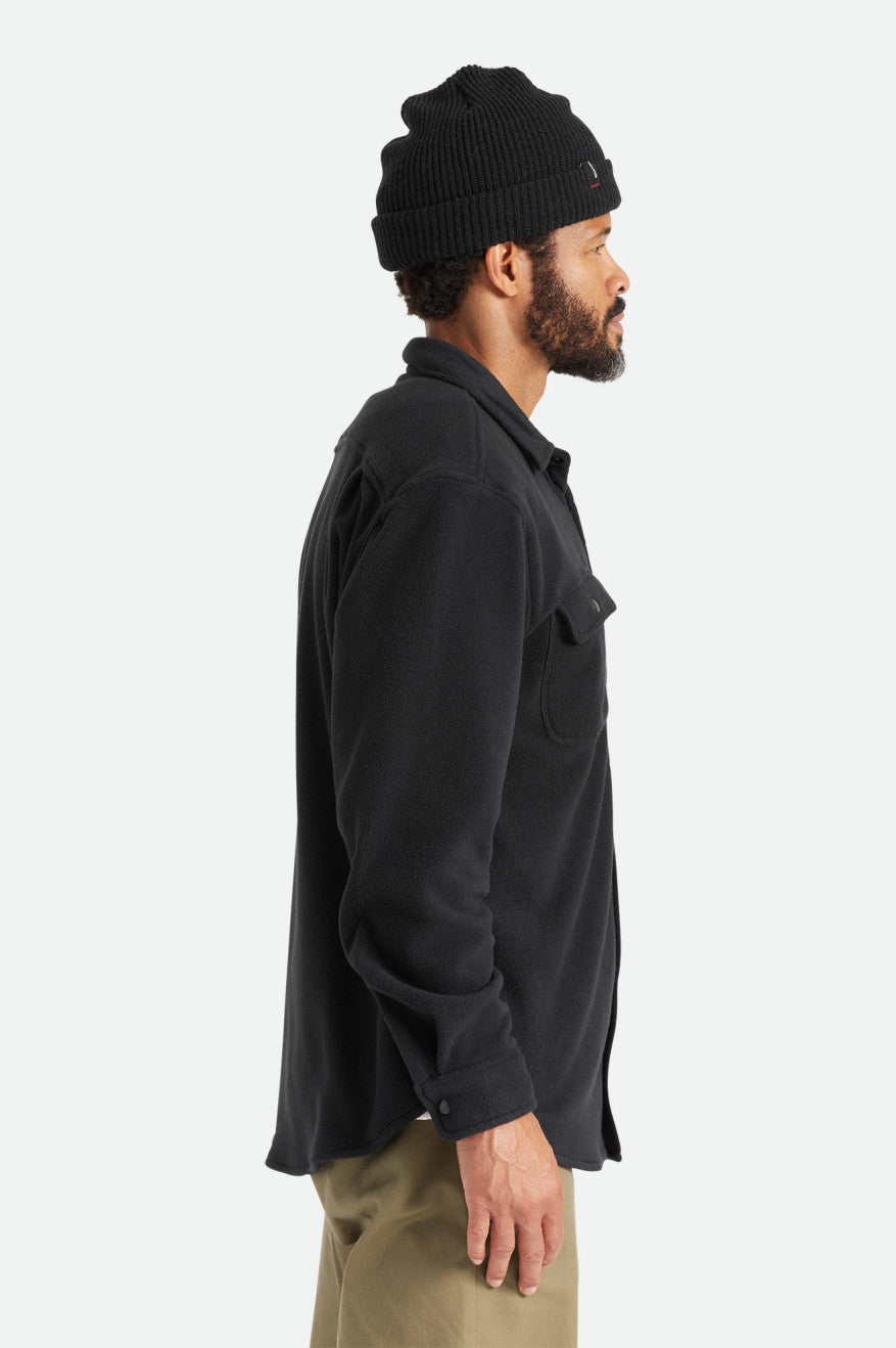 Tops De Franela Brixton Bowery L/S Arctic Stretch Fleece Hombre Negros | WNIYAH276