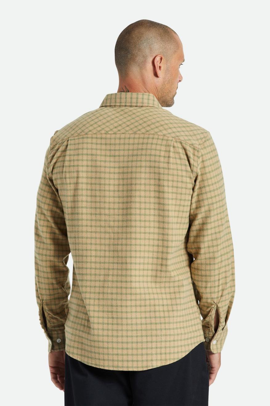 Tops De Franela Brixton Bowery Stretch L/S Utility Hombre Beige Verde Oliva | BKOXNH931