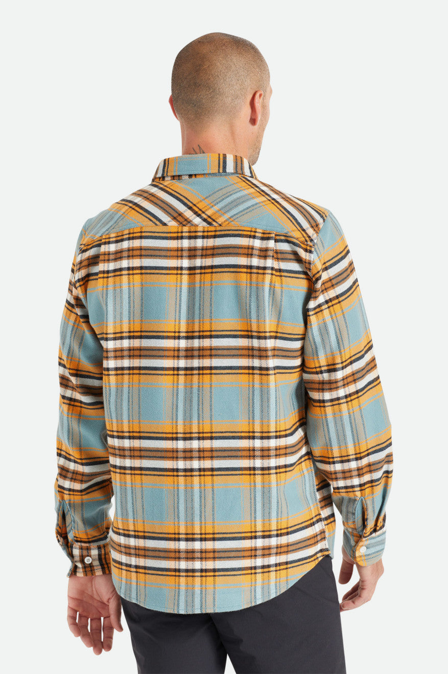 Tops De Franela Brixton Bowery Stretch L/S Utility Hombre Naranjas Blancos | USGZIP657