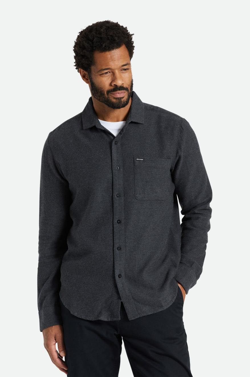 Tops Tejidos Brixton Bixby Reserve L/S Hombre Negros | FKMEWB765