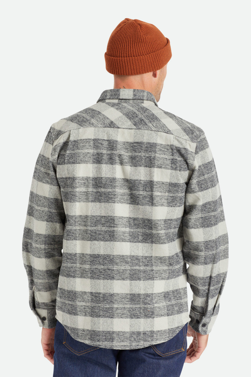 Tops Tejidos Brixton Bowery Heavy Weight L/S Hombre Negros Grises | EROLZX591