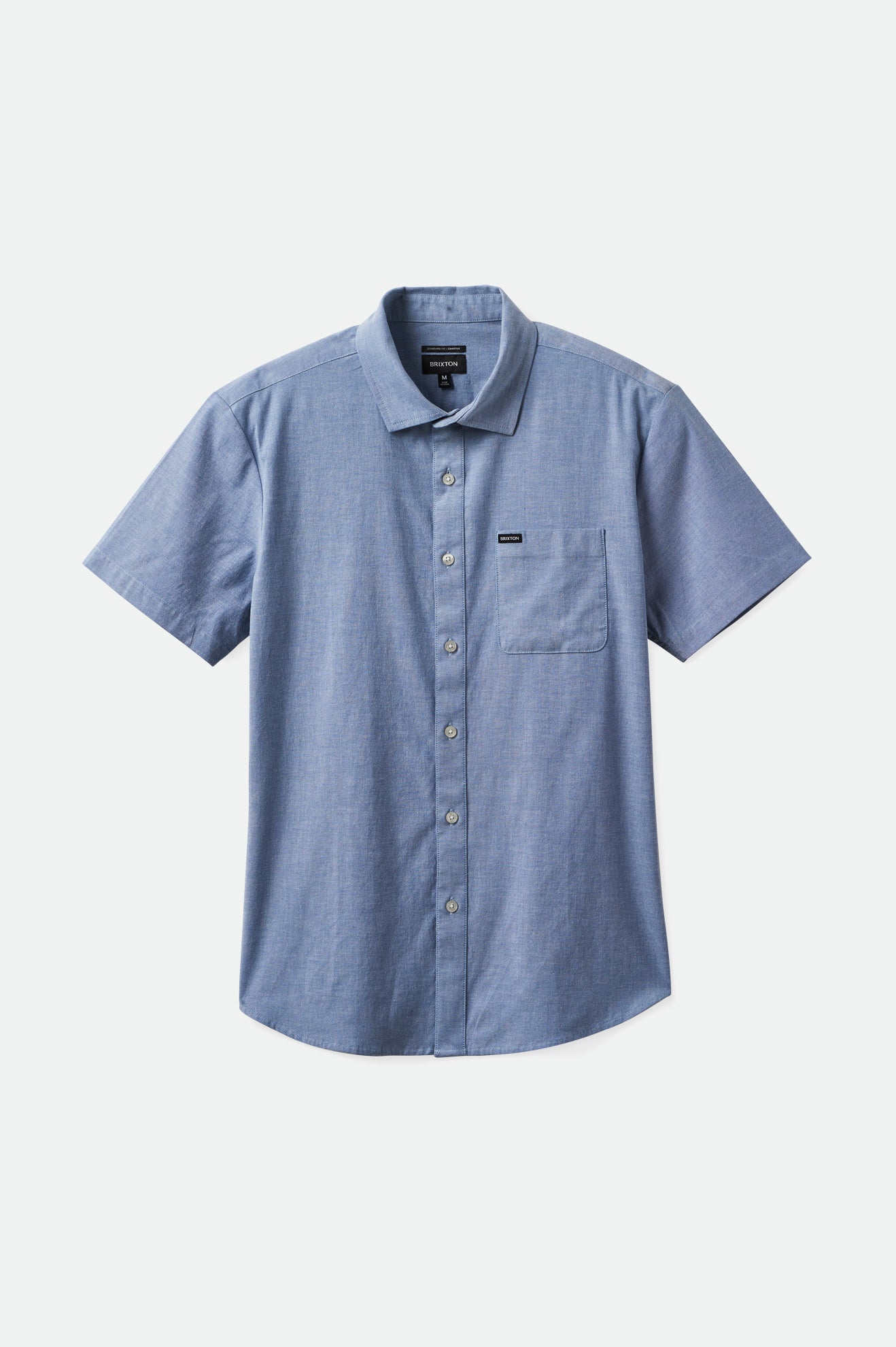 Tops Tejidos Brixton Charter Oxford S/S Hombre Azules Claro | AKPDIU596