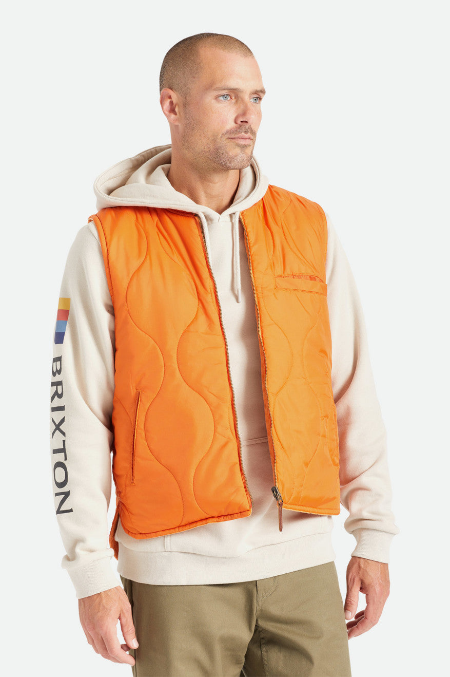 Chaquetas Brixton Abraham Reversible Vest Hombre Naranjas | TCWYLD673