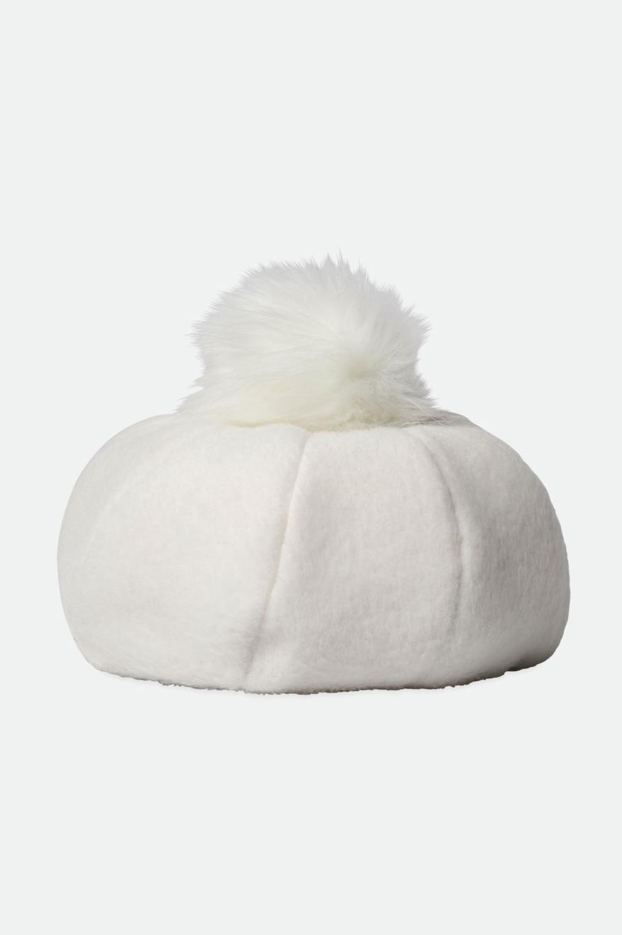 Sombreros Brixton Natalie Oversized Pom Beret Mujer Blancos | KBWXHU319