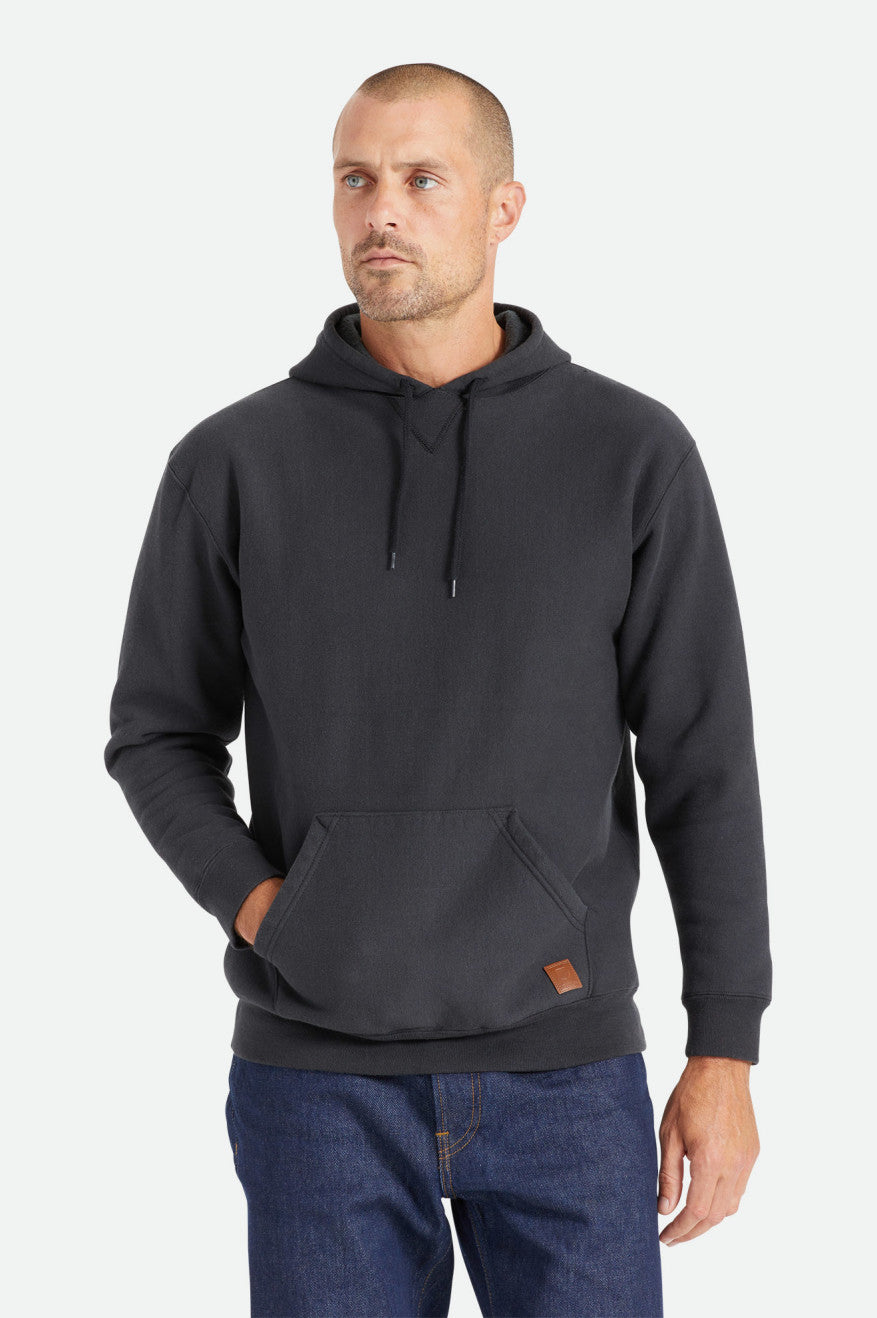 Sudadera Con Capucha Brixton Cooper Reserve Raglan Hombre Negros | GZSFOA086