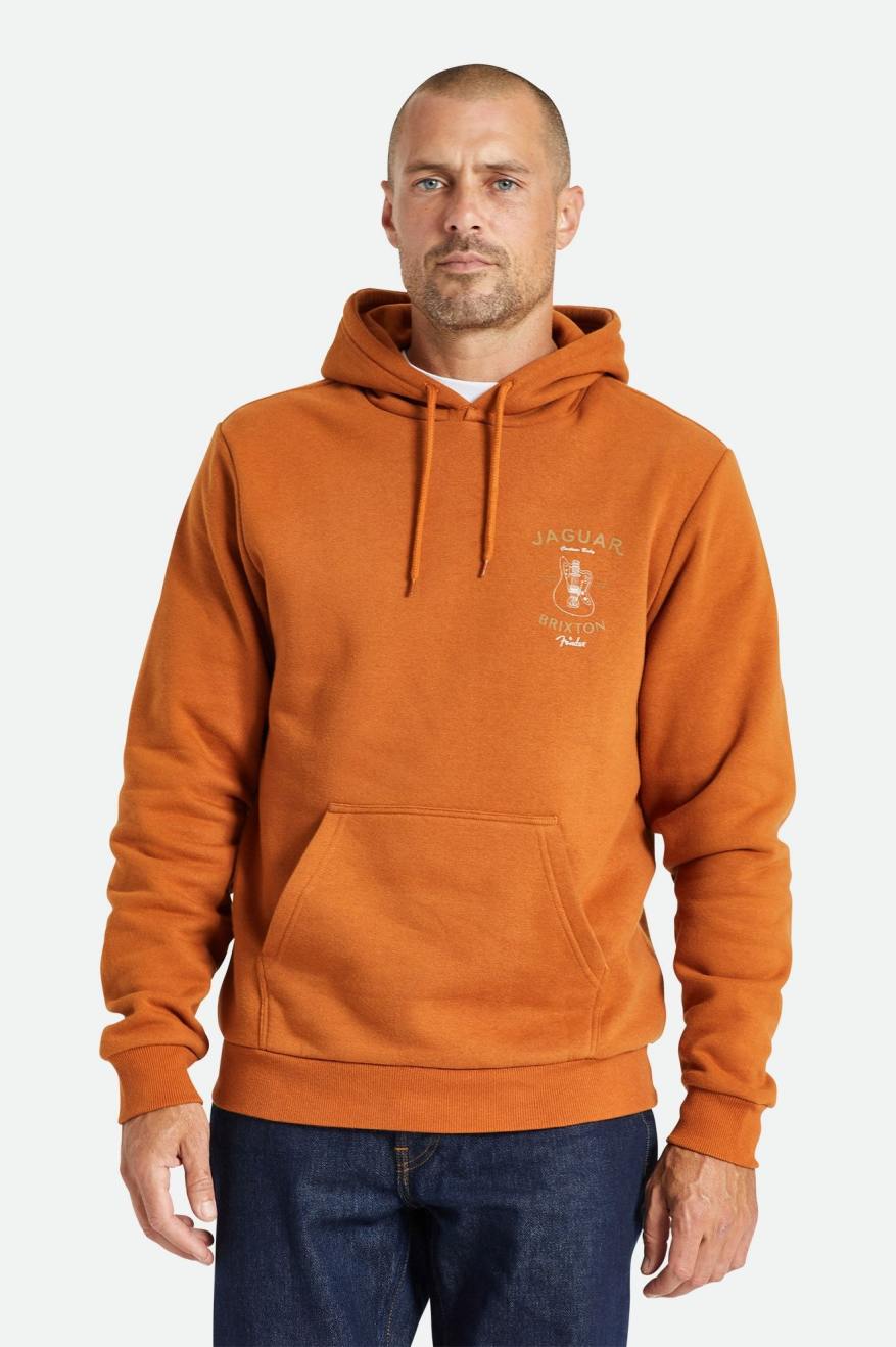 Sudadera Con Capucha Brixton Fender Jaguar Claws Hombre Naranjas | XCMIFJ905