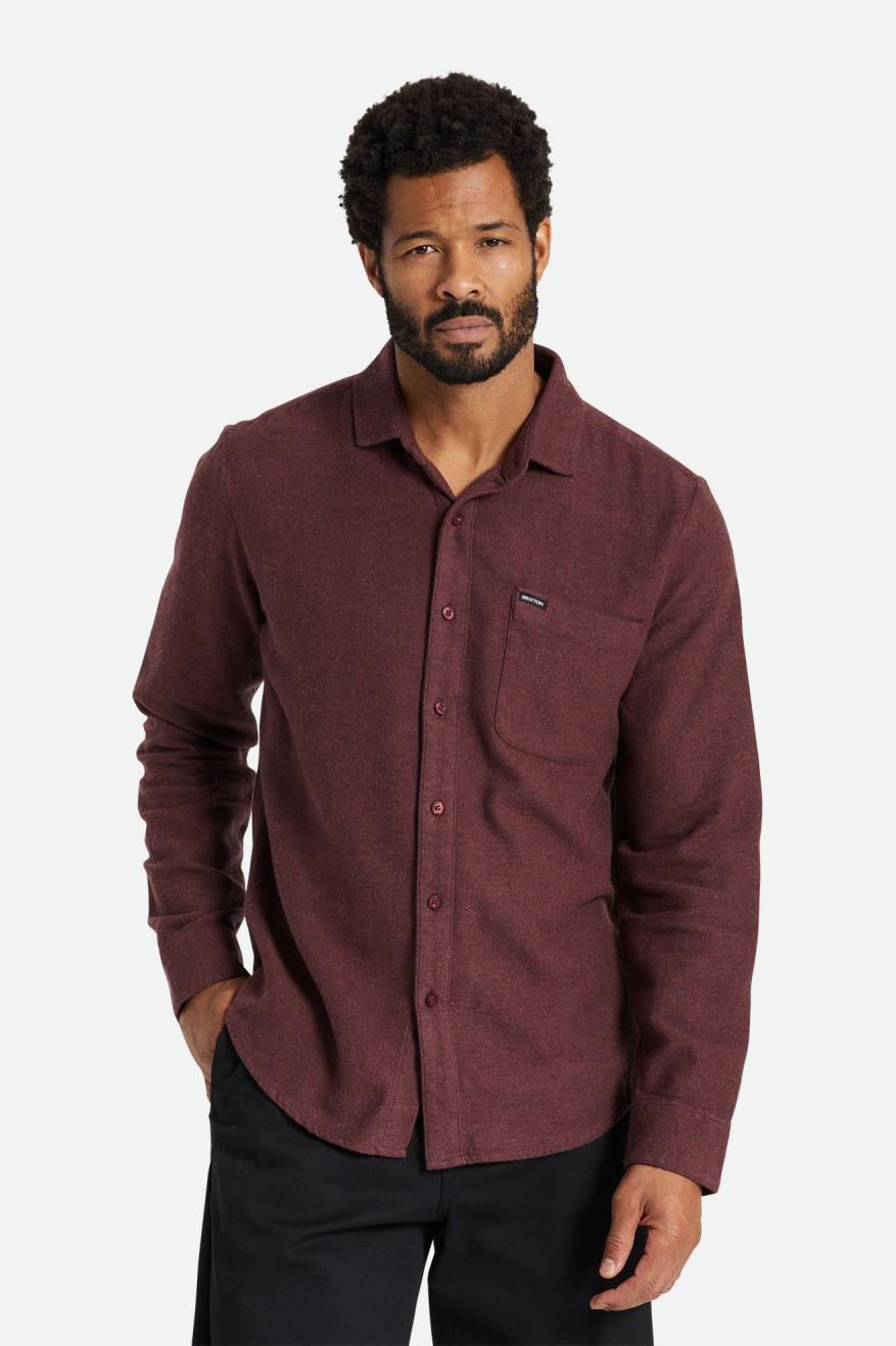 Tops Tejidos Brixton Bixby Reserve L/S Hombre Rojos | EIDTHP450